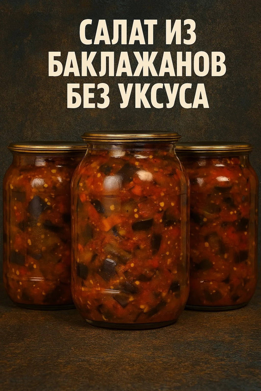 САЛАТ ИЗ БАКЛАЖАНОВ БЕЗ УКСУСА