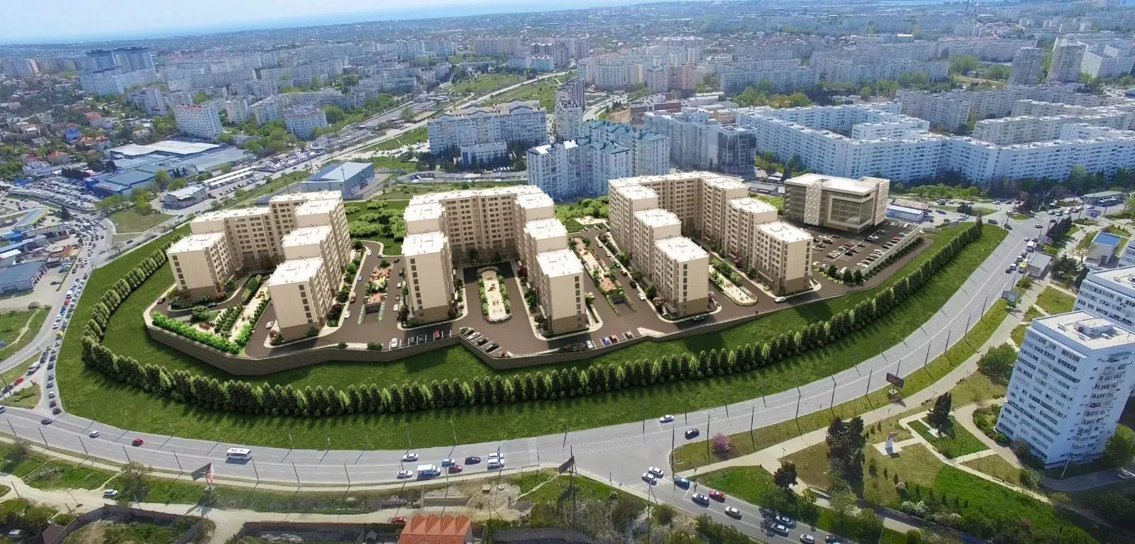 Продолжается строительство общественно — делового центра в составе ЖК «Александрия» - С...