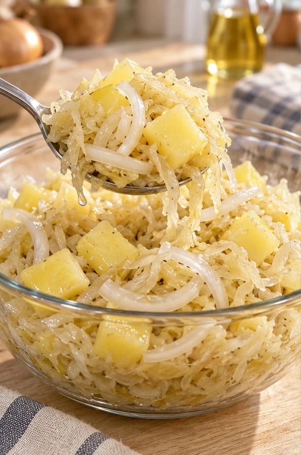 КВАШЕНАЯ КАПУСТА С ОТВАРНЫМ КАРТОФЕЛЕМ — БЕЗ СОЛИ И БЕЗ ЛУЖИ
