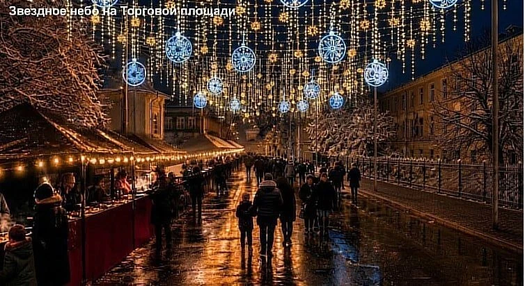 😱😳👍А вот такое звездное небо будет над пешеходным центром Вологды.