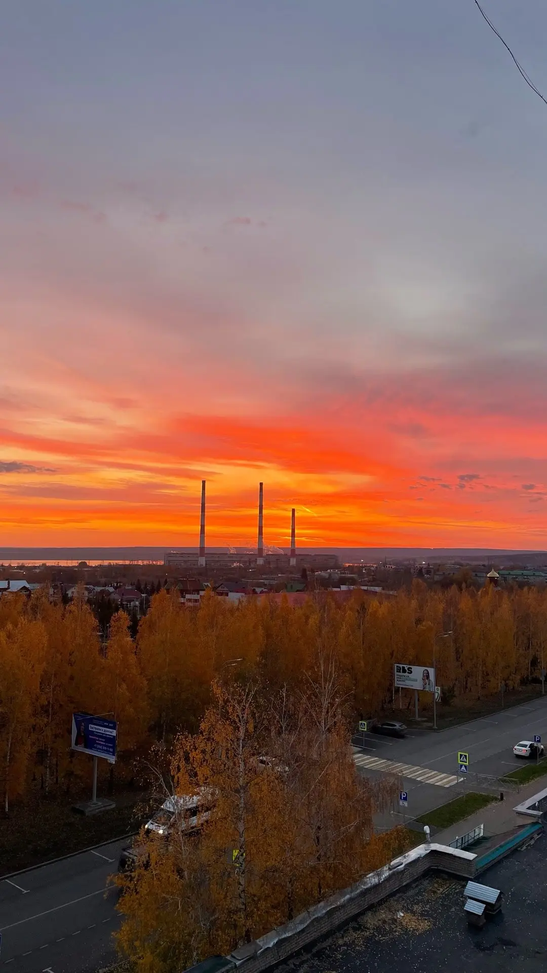 Красивое утро 15 октября в Заинске