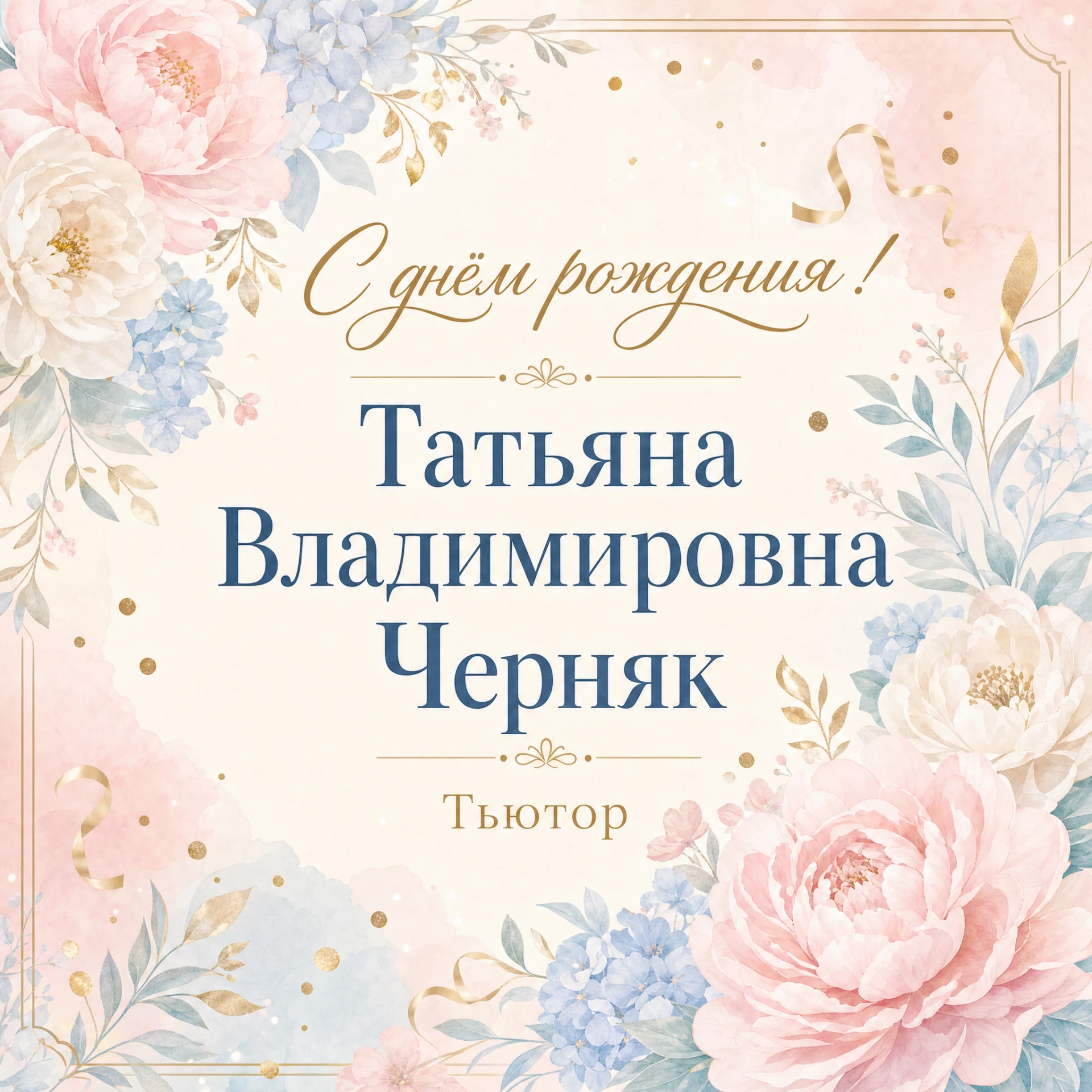 С днём рождения, Татьяна Владимировна! 🎉