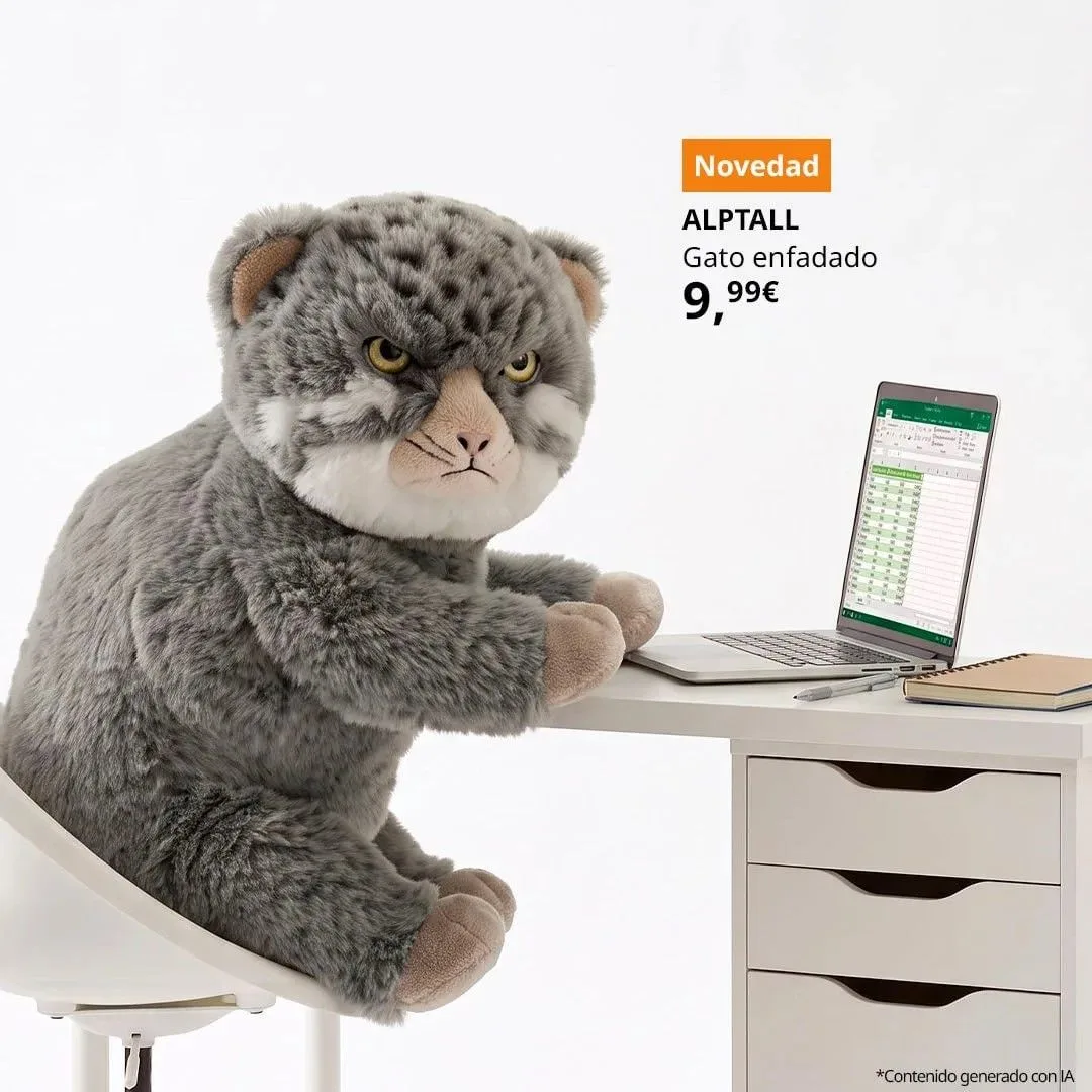 Недовольного манула от IKEA уже завезли на маркетплейсы — за игрушку просят около 3 тыс...