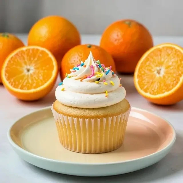 ВАНИЛЬНЫЕ КАПКЕЙКИ С НОТКОЙ АПЕЛЬСИНА (12 ШТУК)🧁