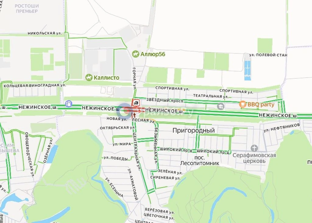 На Загородном шоссе под Оренбургом собирается пробка из-за ДТП