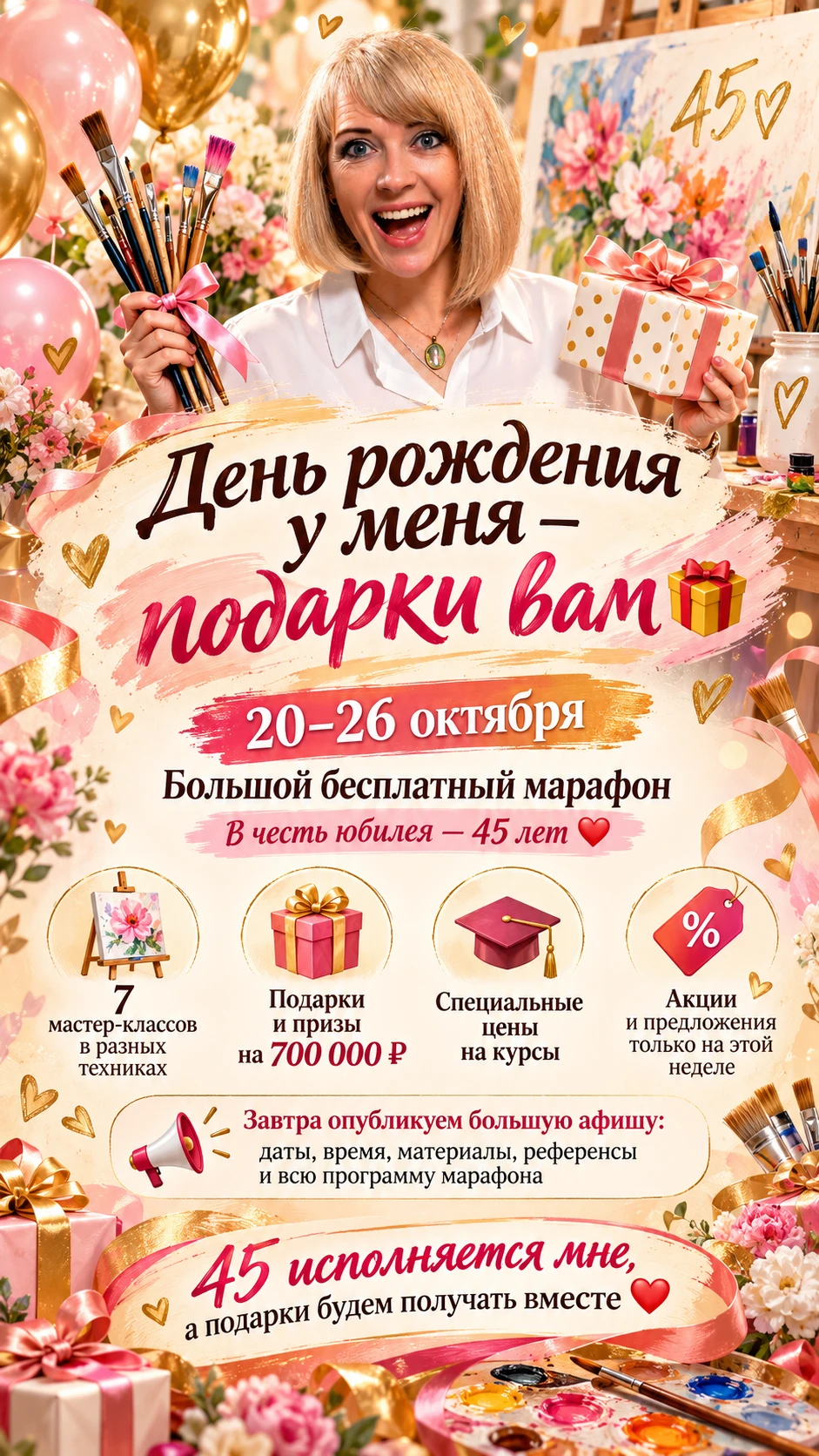 День рождения у меня — подарки вам 🎁