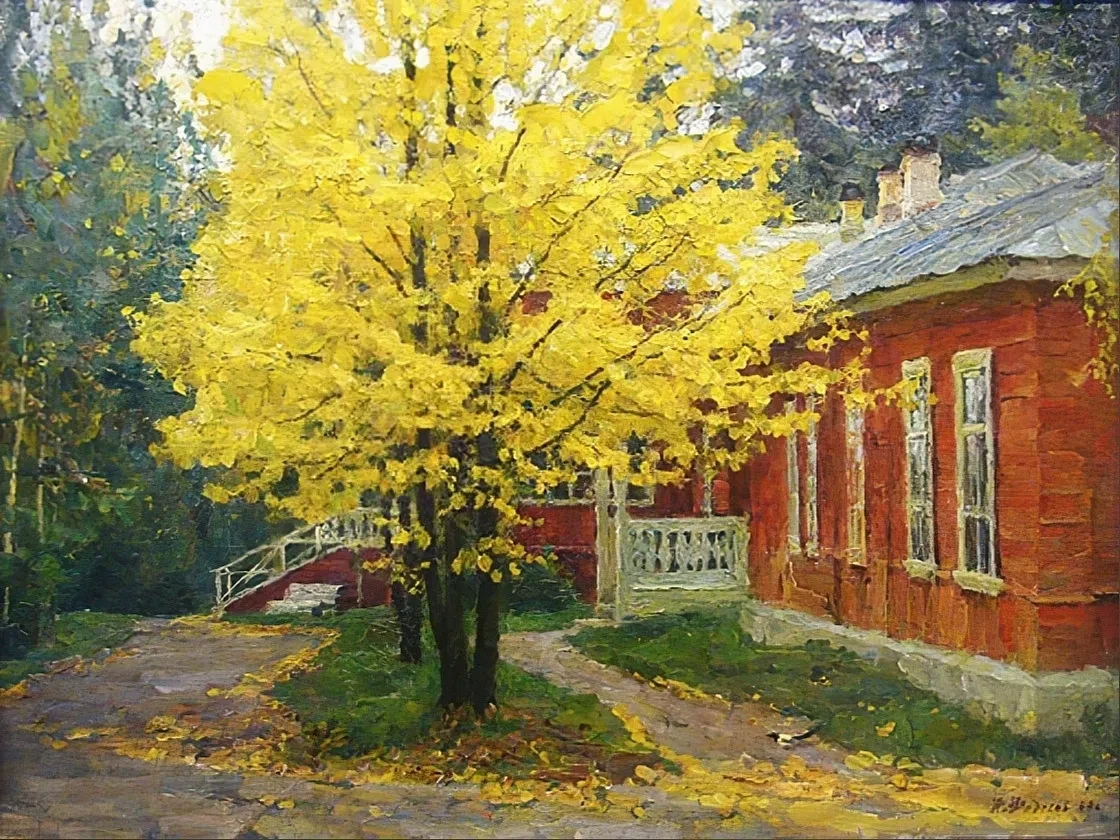 🍂 Осеннее очарование Академической дачи: картина Никиты Федосова