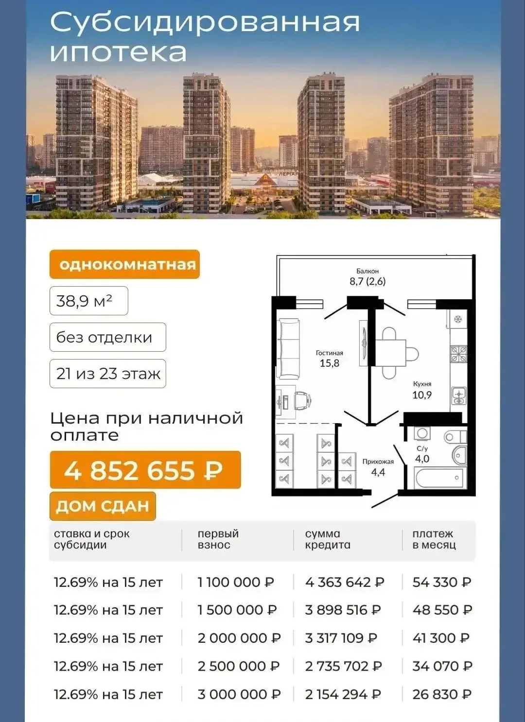 Дом сдан