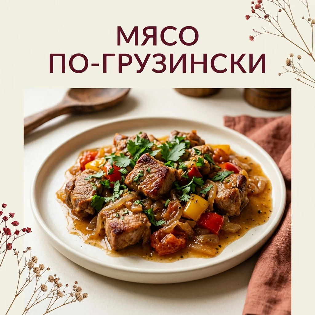 🍲 Мясо по-грузински — домашний вариант с томатами и зеленью