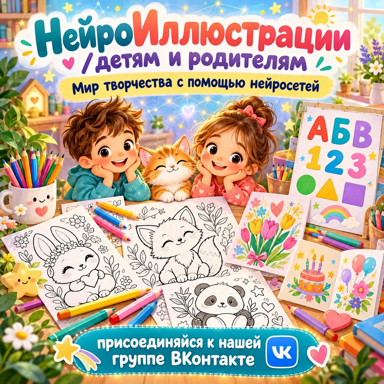 🎨✨ НейроИллюстрации | Детям и родителям https://vk.ru/neyroillyustratsii — пространств...