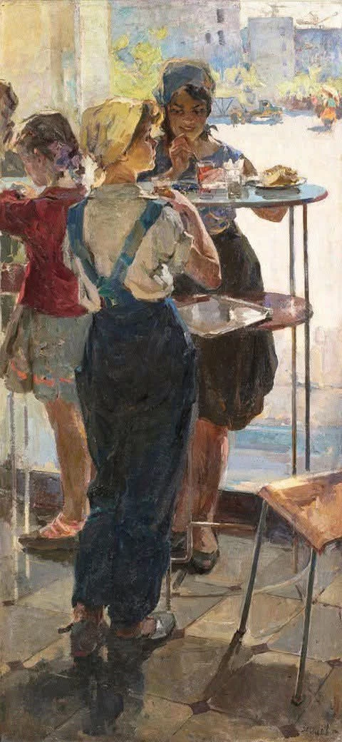 "В кафе".