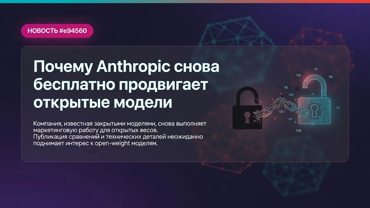 Почему Anthropic снова бесплатно продвигает открытые модели