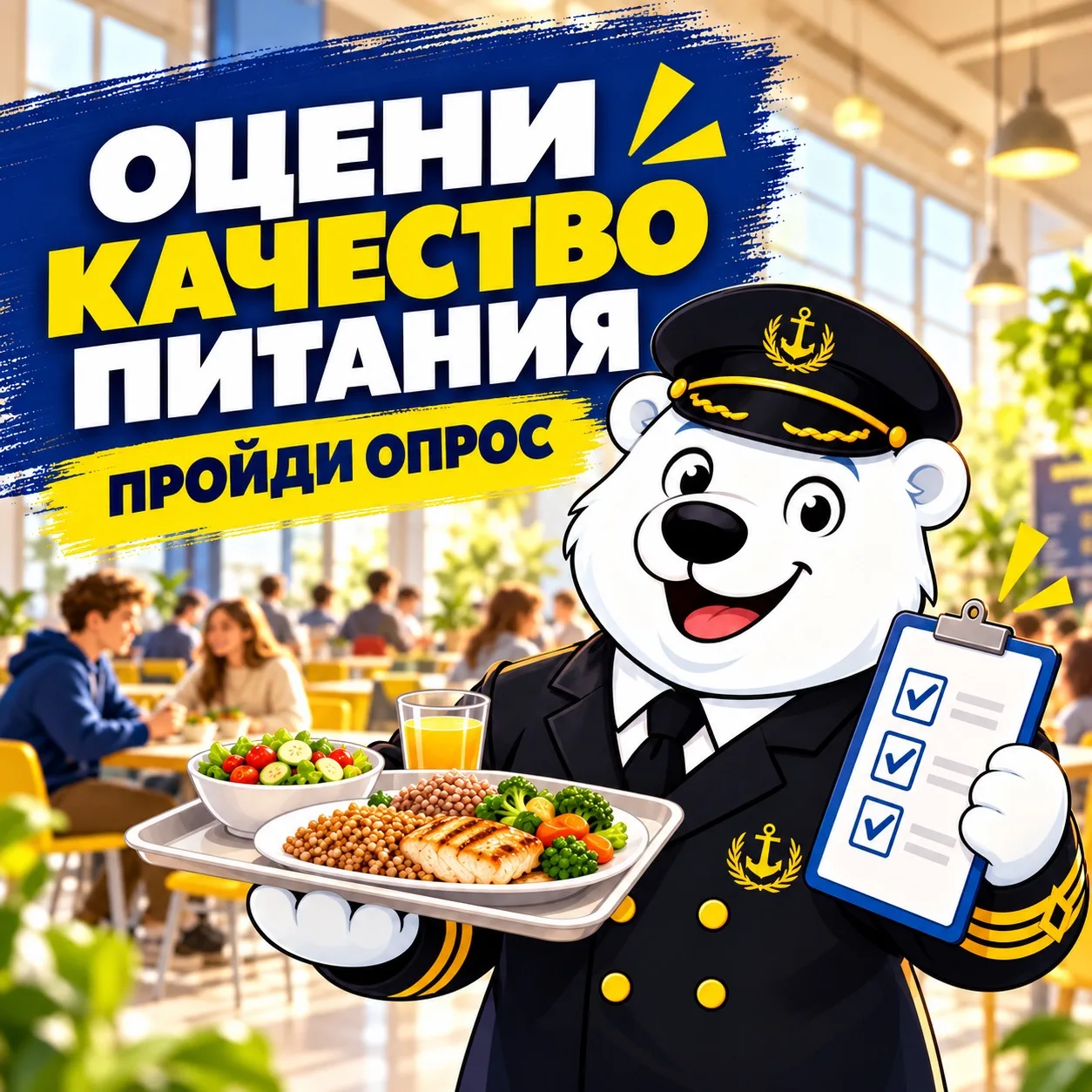 🍽 Ваше мнение важно: пройдите опрос о качестве питания в ГУМРФ