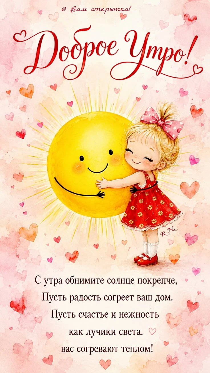 🥰 Ставьте реакции и делитесь открыткой с близкими ❤️