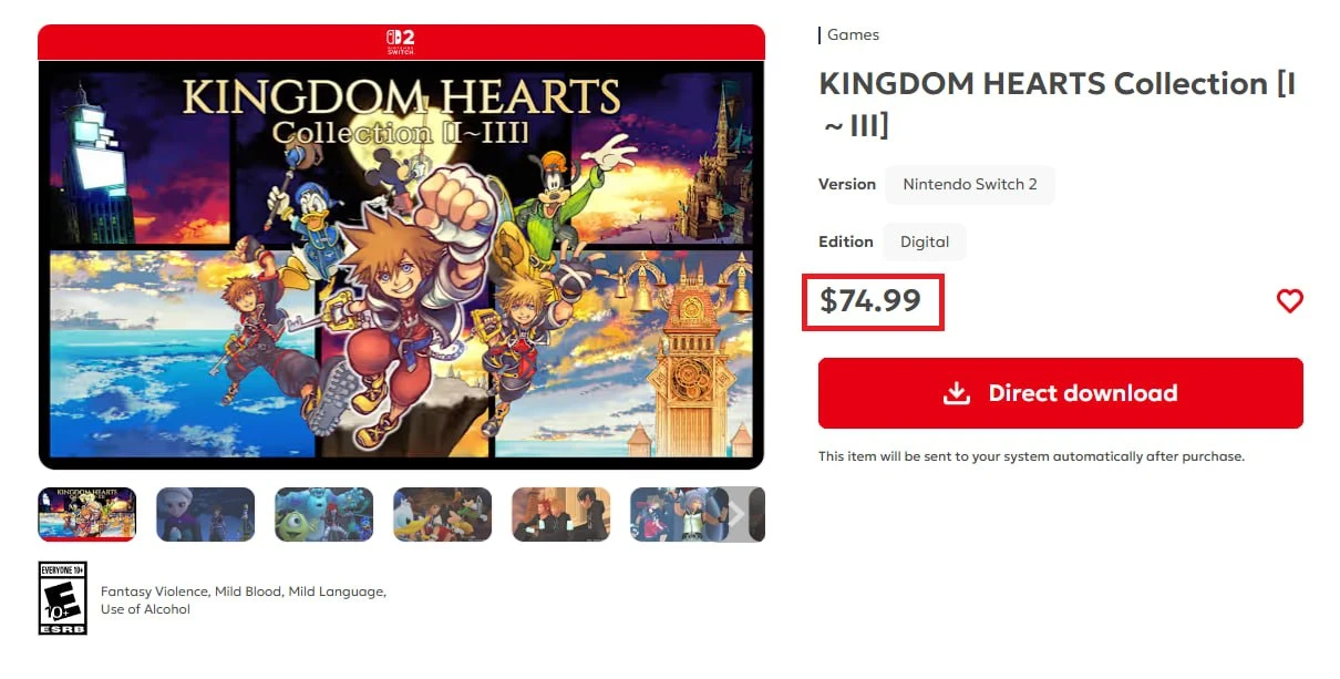 На Switch 2 состоялся релиз Kingdom Hearts Collection [I～III]