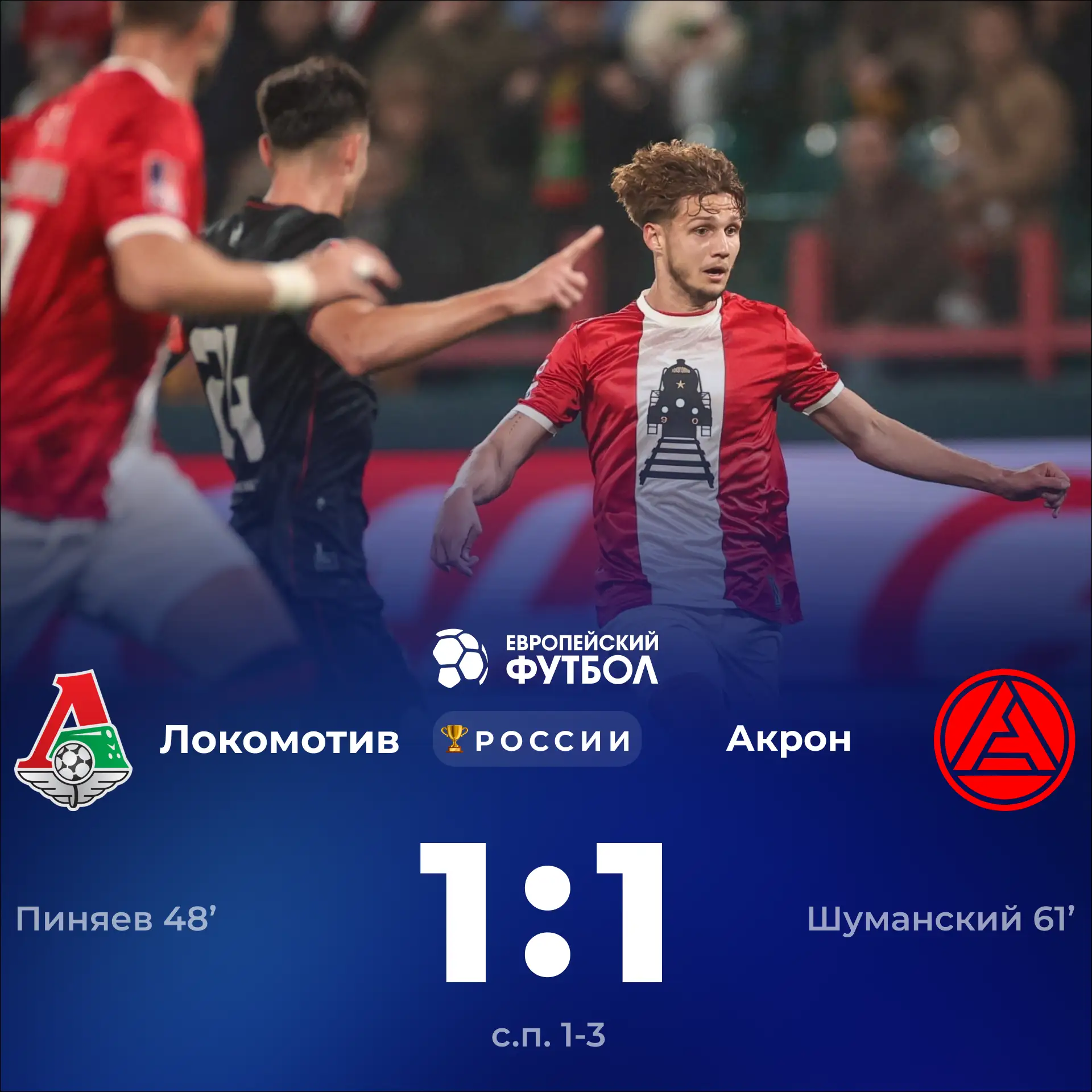 «Акрон» обыграл «Локомотив» в кубке России. Тереховский потащил три пенальти