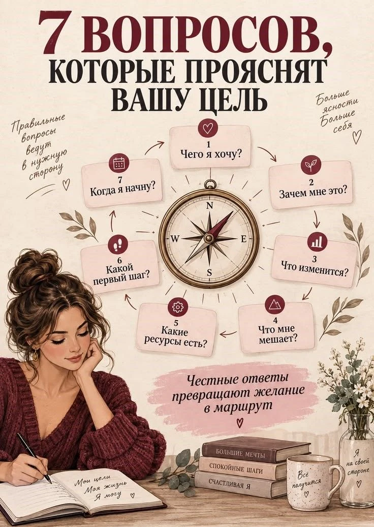 7 вопросов, которые помогут прояснить вашу цель 🎯