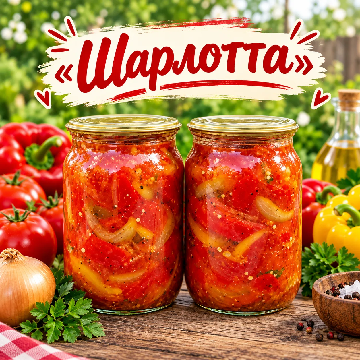 🍅🫑 САЛАТ «ШАРЛОТТА» 🫑🍅