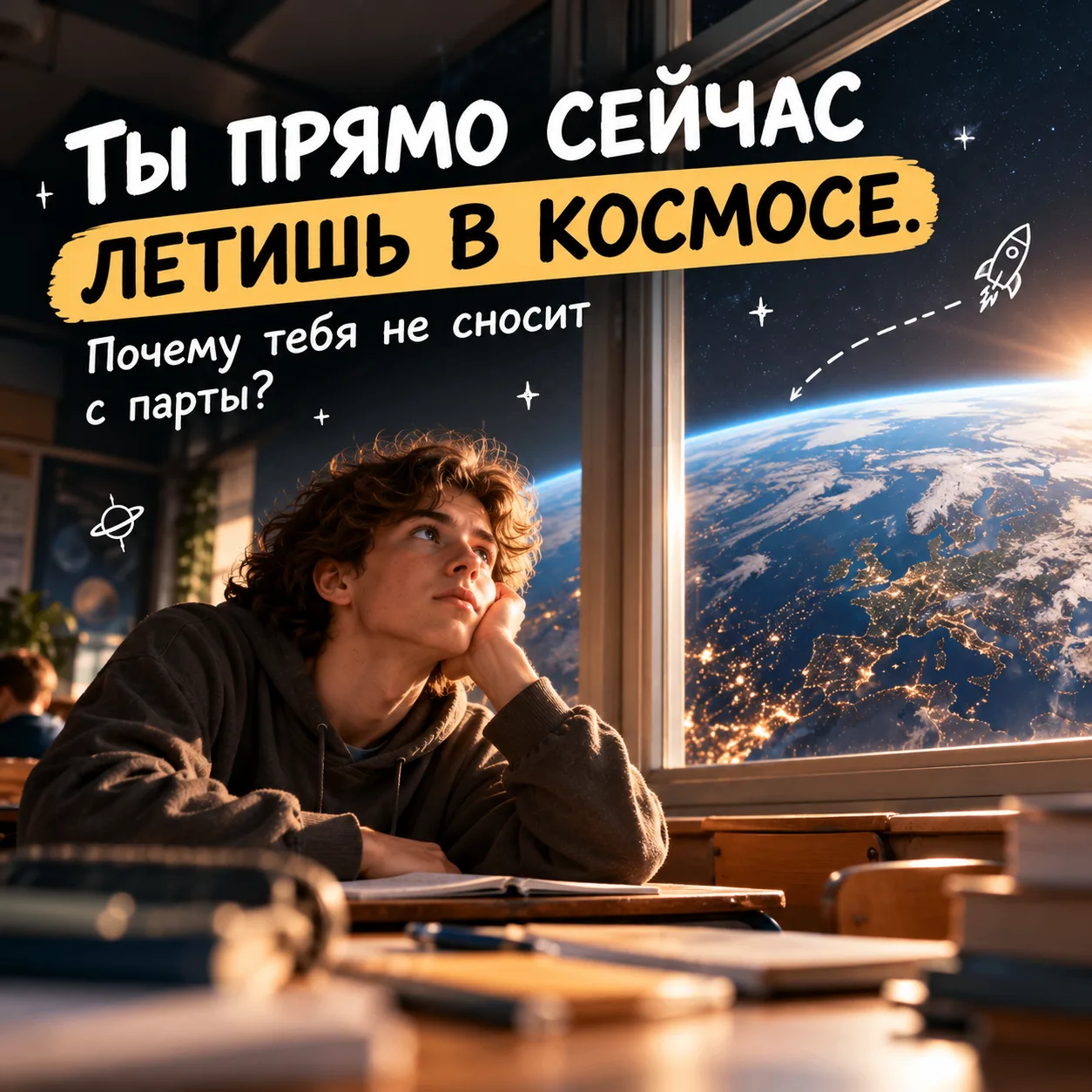 Ты несёшься в космосе на огромной скорости — и вообще этого не замечаешь 😱