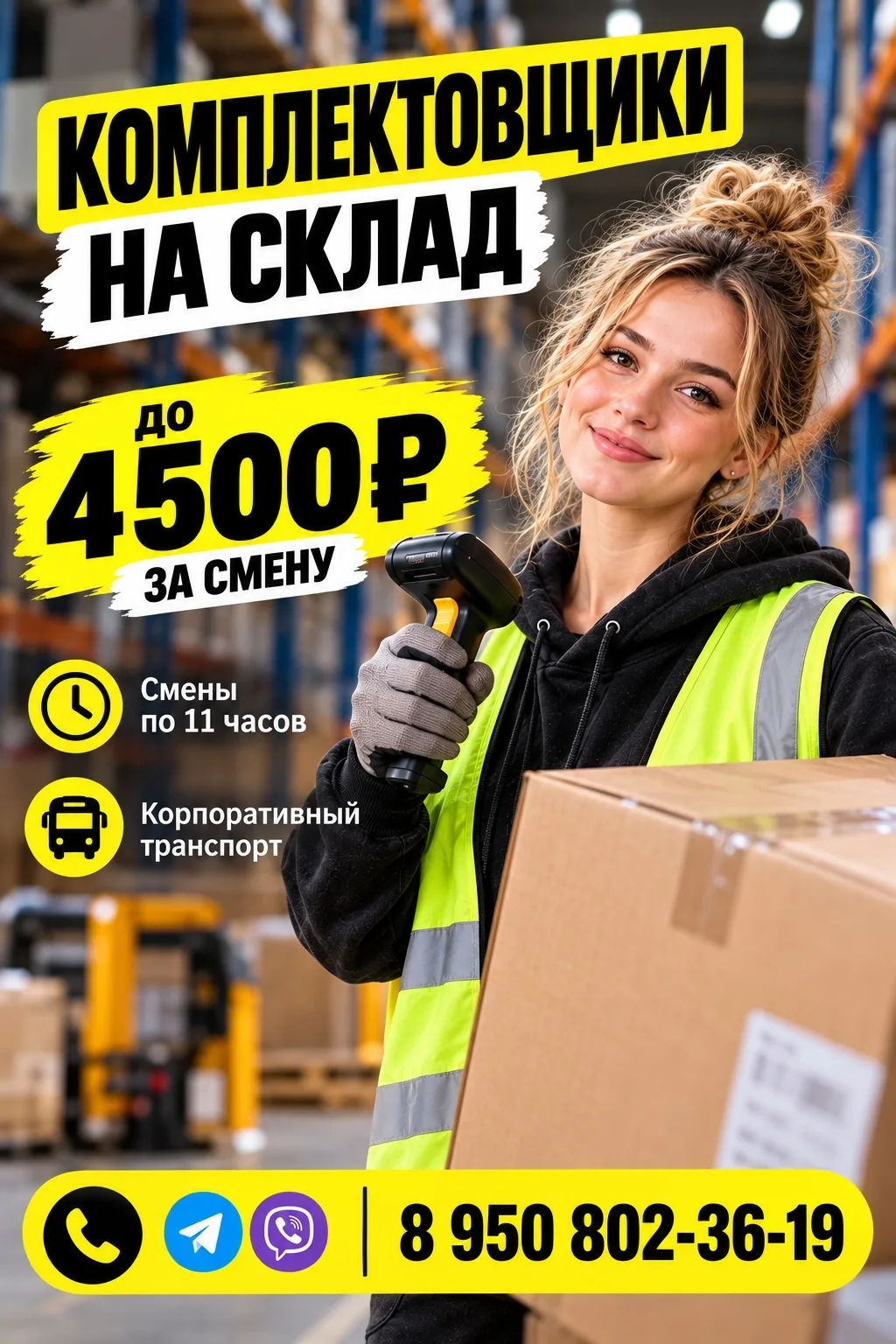 Комплектовщики на склад — заработок до 4 500 рублей за смену