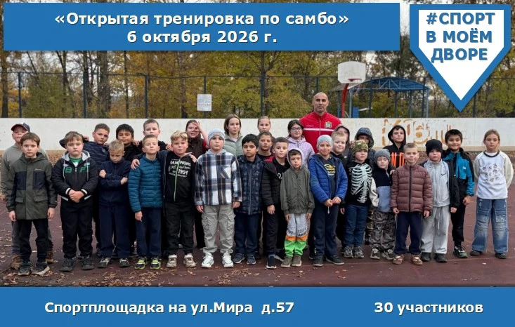 🥋6 октября в рамках регионального проекта #СПОРТВМОЁМДВОРЕ в городе Боровске по адресу...
