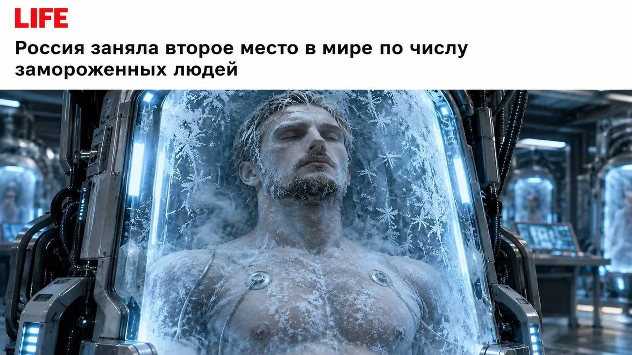 🥶 Россия заняла второе место в мире по числу замороженных людей