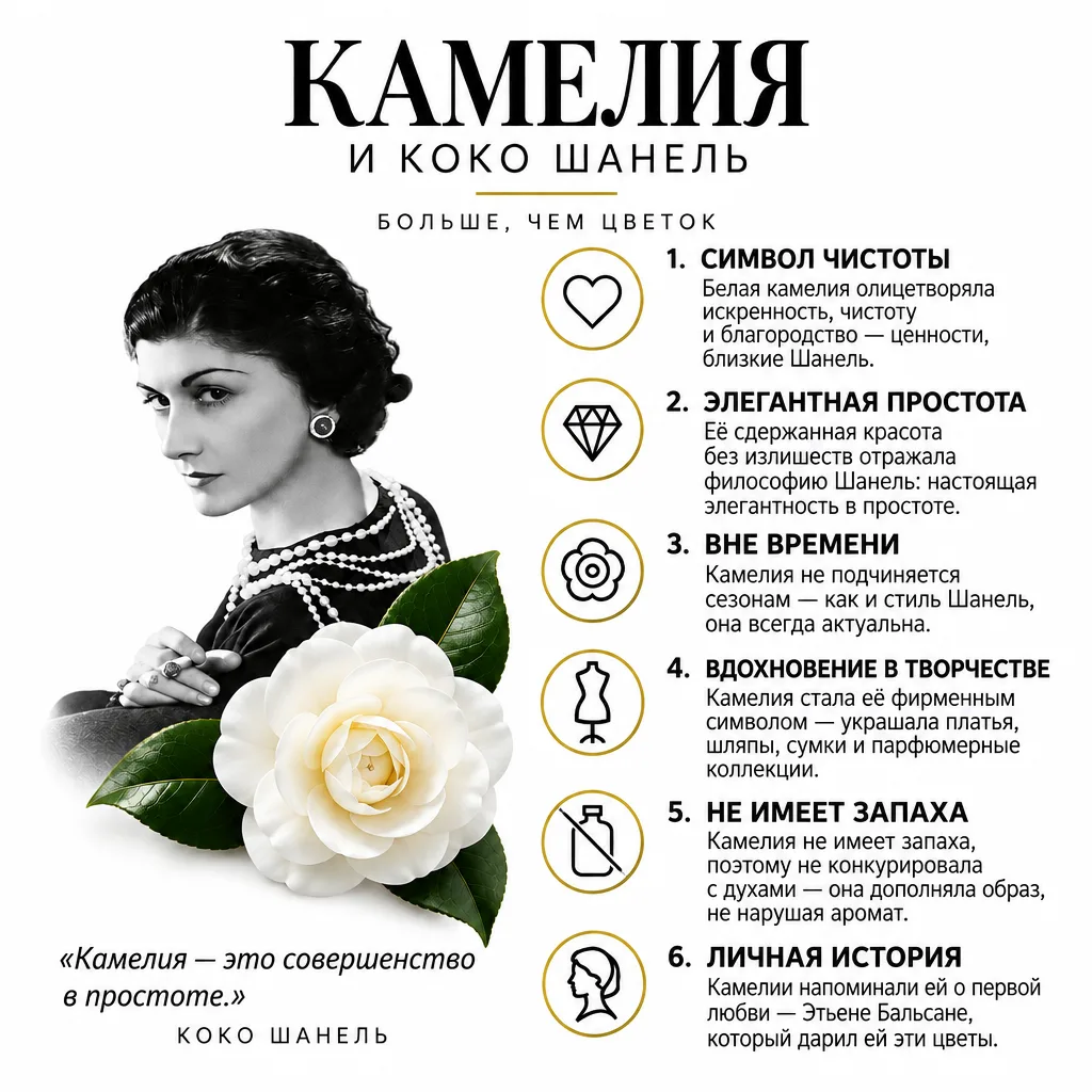 Легендарная Коко Шанель очень любила камелию, которая была ее символом. И неспроста👆👆👆