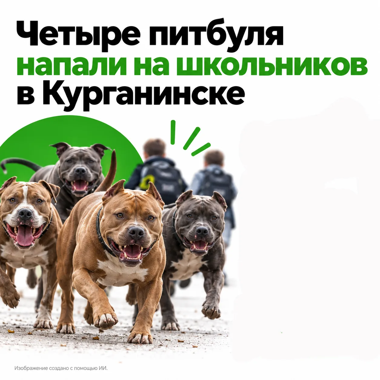 Четыре питбуля напали на школьников в Курганинске, один мальчик в коме