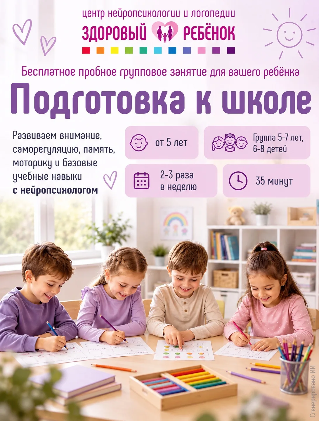 🎓 Бесплатный пробный урок: готов ли ваш ребёнок к школе?