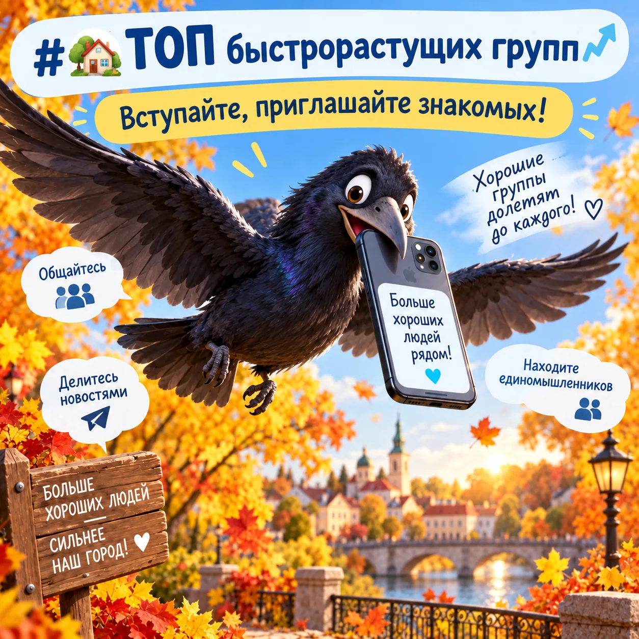 🍂 Листья опадают, а наши группы растут! 🚀