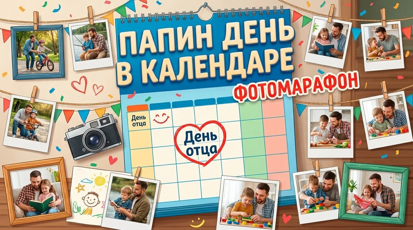 📢 Фотомарафон «Папин день в календаре» ко Дню отца