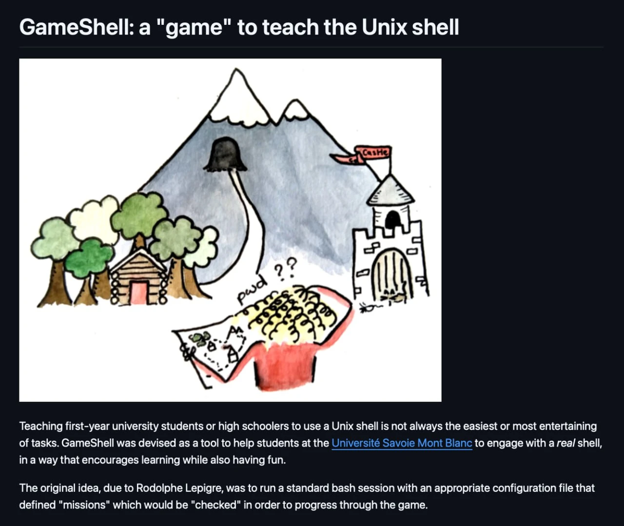 •  Нашел очень крутую консольную игру - GameShell, которая предназначена для изучения к...