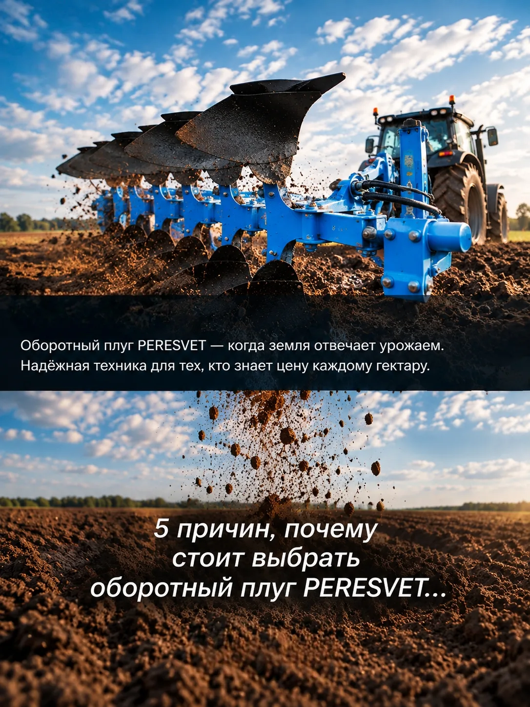 5 причин выбрать оборотный плуг PERESVET👇