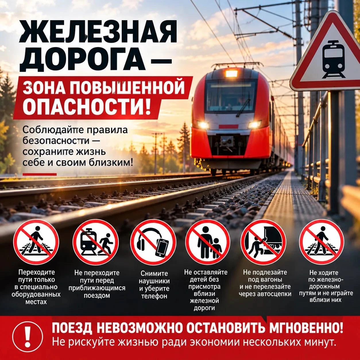 🚂 ЖЕЛЕЗНАЯ ДОРОГА — НЕ МЕСТО ДЛЯ ИГР!