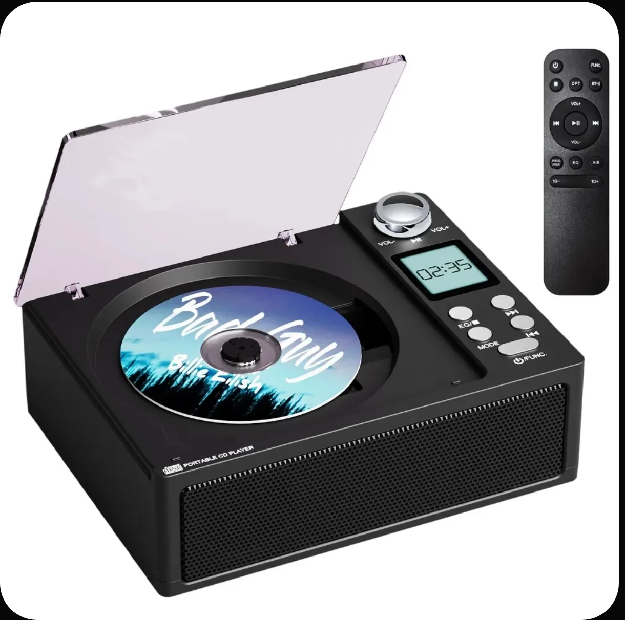 Портативный CD-плеер с Bluetooth, аккумуляторный