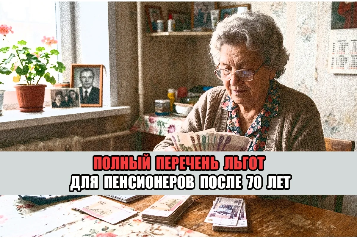 Льготы для пенсионеров после 70 лет. Актуальный список на 2026 год
