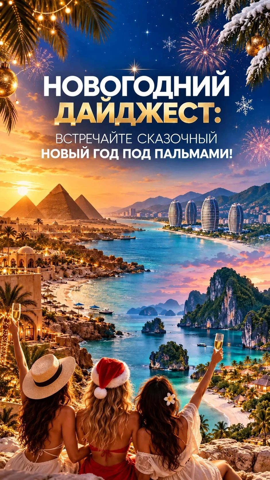 Новогодний дайджест: встречайте сказочный Новый год под пальмами! 🎅🌴