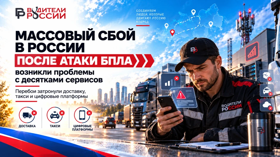 ⚠️ Массовый сбой в России: после атаки БПЛА возникли проблемы с десятками сервисов