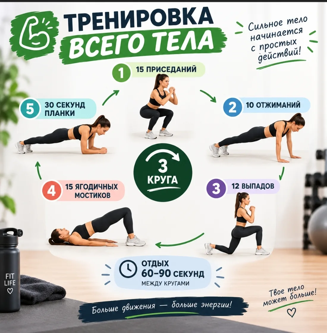 💪 ТРЕНИРОВКА ВСЕГО ТЕЛА