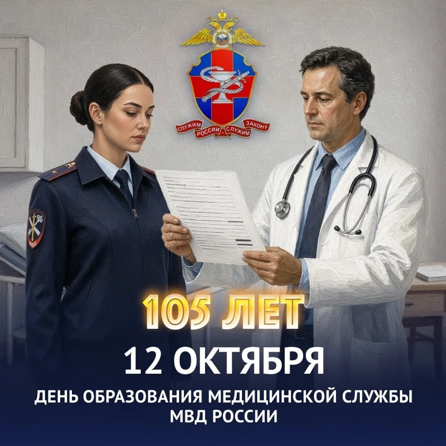 105 лет на страже здоровья: День медицинской службы МВД России⚕️🎉