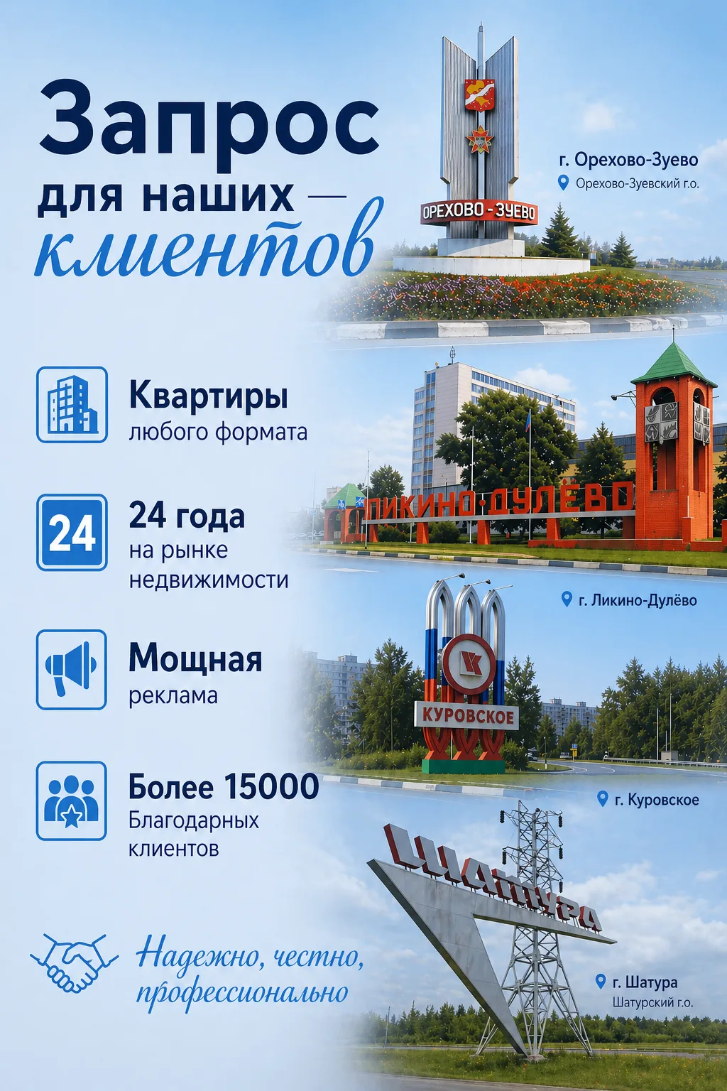 Центр недвижимости "Успех", адрес: г. Орехово-Зуево ул. Якова Флиера, д. 7, г. Куровско...