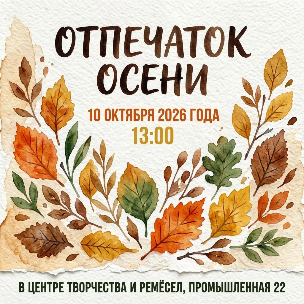 ‎🎉 «Отпечаток осени»: превращаем листья в волшебство! 🎉