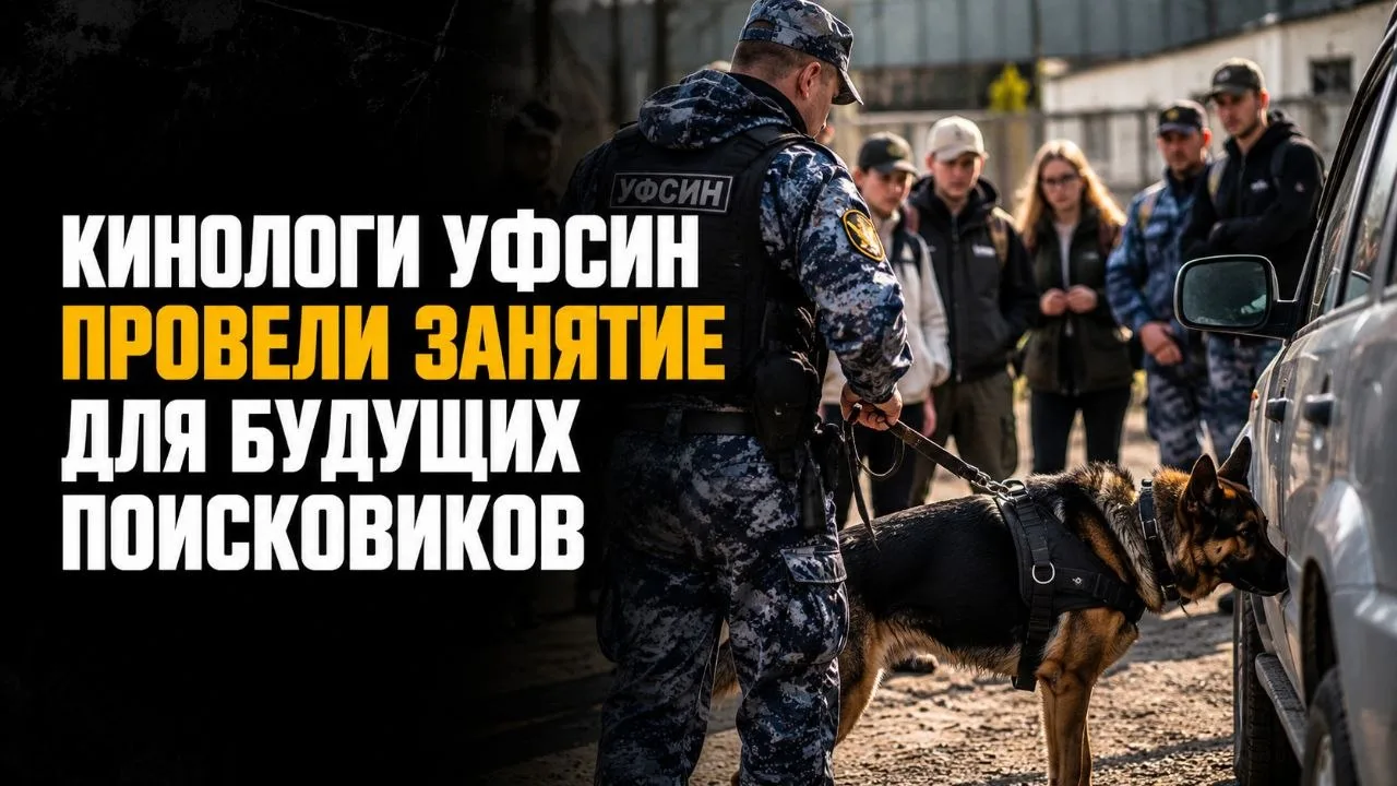 КИНОЛОГИ УФСИН ПРОВЕЛИ ЗАНЯТИЕ ДЛЯ БУДУЩИХ ПОИСКОВИКОВ