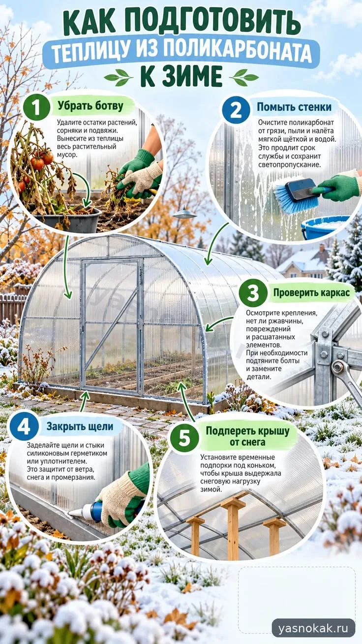 ❄️ Снег не сломает, мороз не убьет: готовим теплицу к зиме по чек-листу!