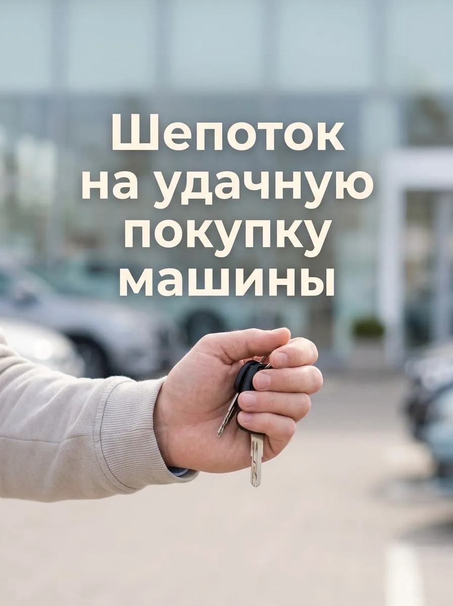 Этот шепоток помогает, когда ищете машину и хотите, чтобы попалась хорошая, без скрытых...