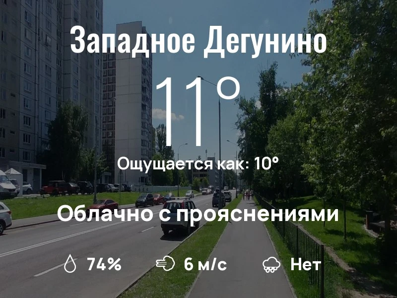 Что с погодой в Западном Дегунино?
