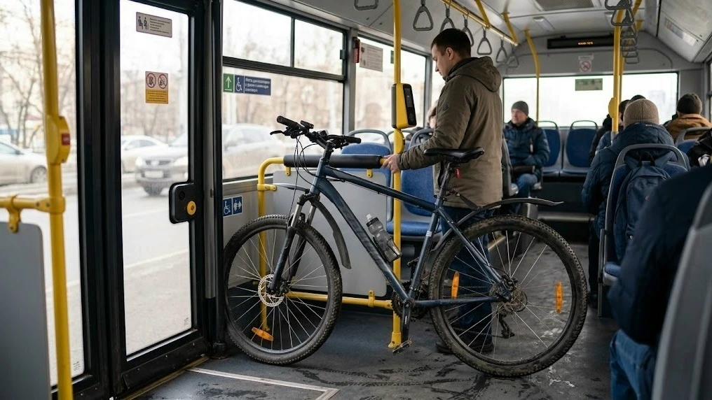 Жители Тюмени выразили недовольство из-за того, что в автобусах перевозят велосипеды