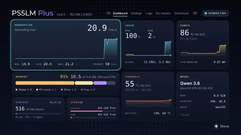 На взломанной PS5 запустили Qwen на 27 млрд параметров 😱