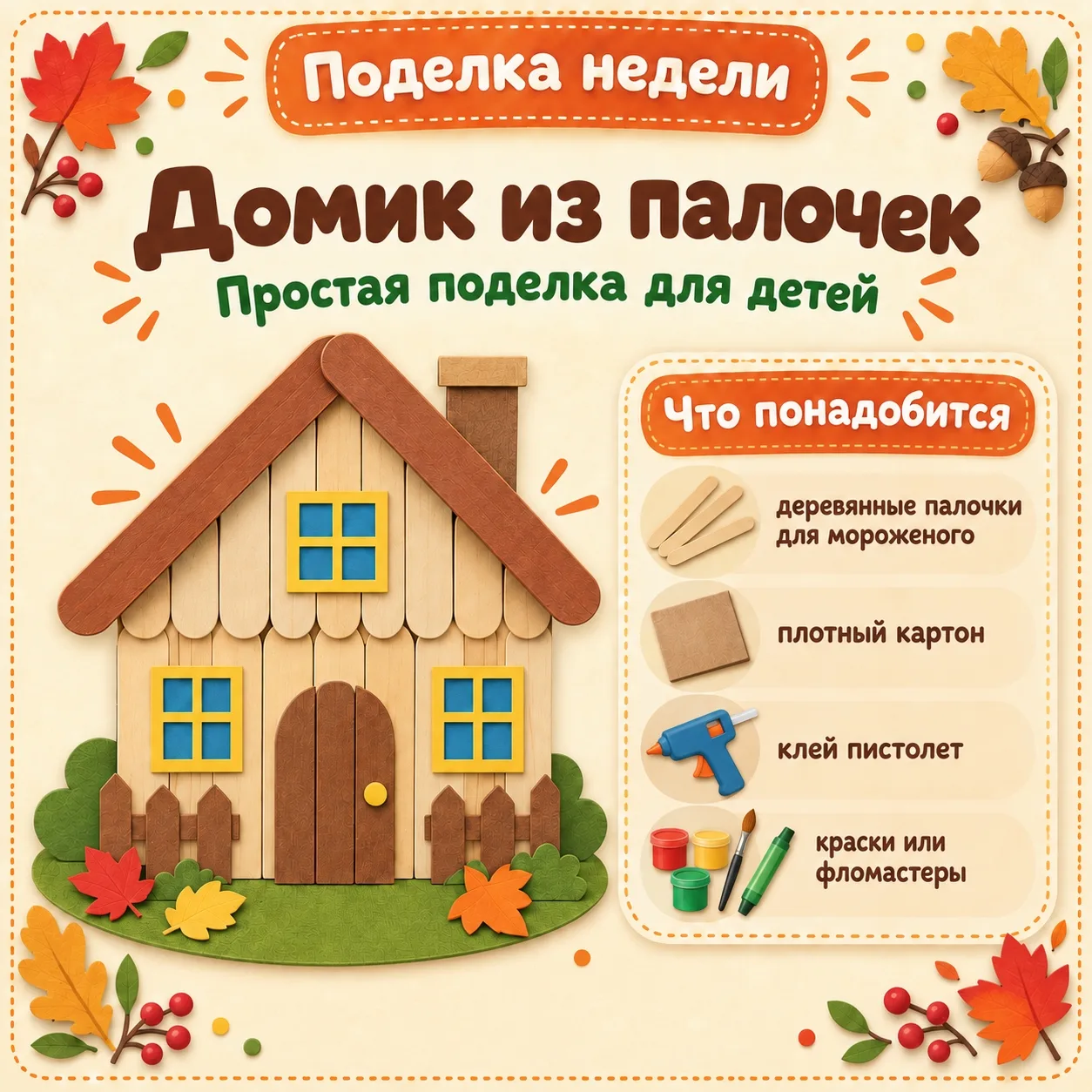 🏠 Строим маленький домик своими руками.