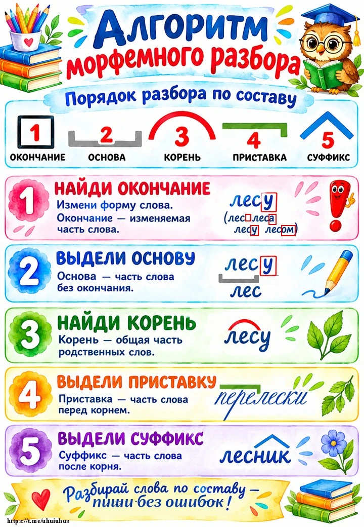 Алгоритм разбора по составу❤️